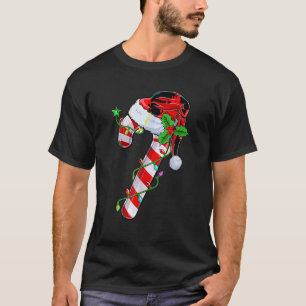 Red and White Candy Cane Santa Christmas Funny Xma T-Shirt