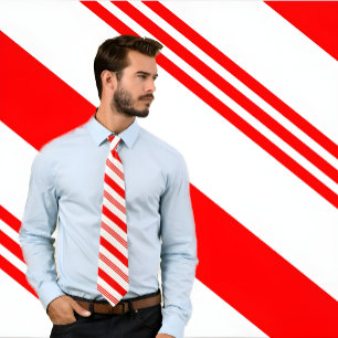 Red and White Candy Cane Tie