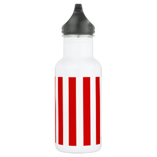 Red and white candy stripes 532 ml water bottle