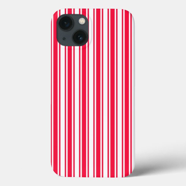 Red and white candy stripes Case-Mate iPhone case (Back)