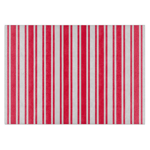 Red and white candy stripes cutting board