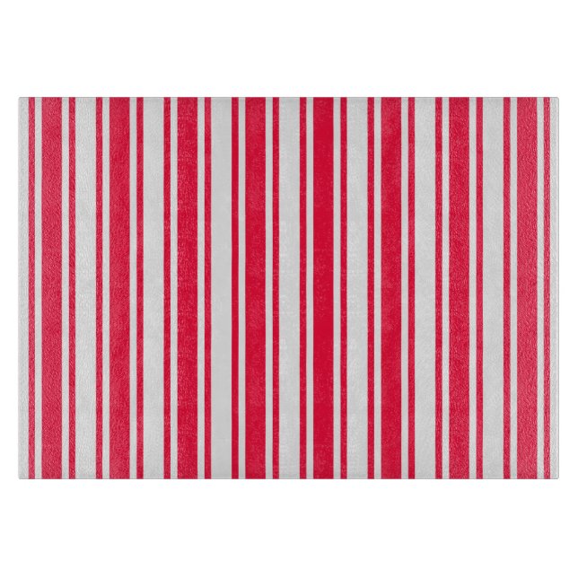 Red and white candy stripes cutting board (Front)