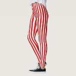 Red and white candy stripes leggings<br><div class="desc">Red and white candy stripes</div>