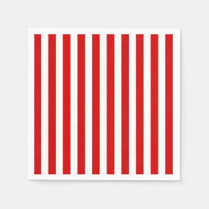 Red and white candy stripes napkin
