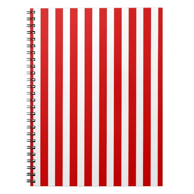 Red and white candy stripes notebook (Front)