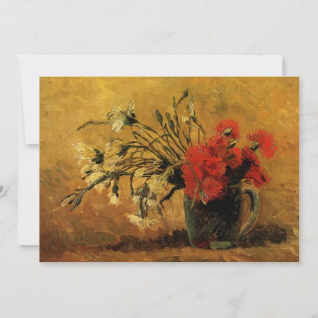 Red And White Carnations by Vincent van Gogh (Front)