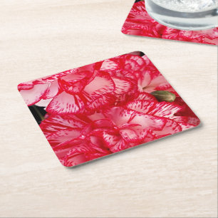 Red and White Carnations-PULP PARTY COASTERS