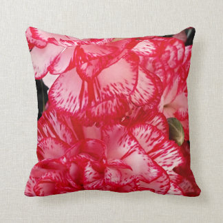 Red and White Carnations-Square Throw Pillow