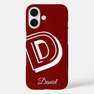Red and White case iphone - personalised nom