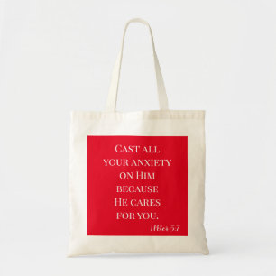 Red and White Cast all care Tote Bag