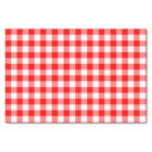 Red and White Check Plaid Tissue Paper
