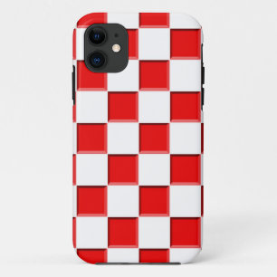 Red and White Checks iPhone 11 Case