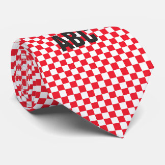 Red and White Chequerboard Tie