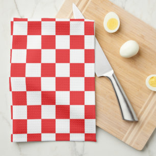 Red and White Chequered Kitchen Towel