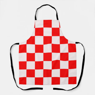 Red and White Chequered Pattern  Apron
