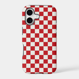 Red and White Chequered Pattern Country BBQ Colour