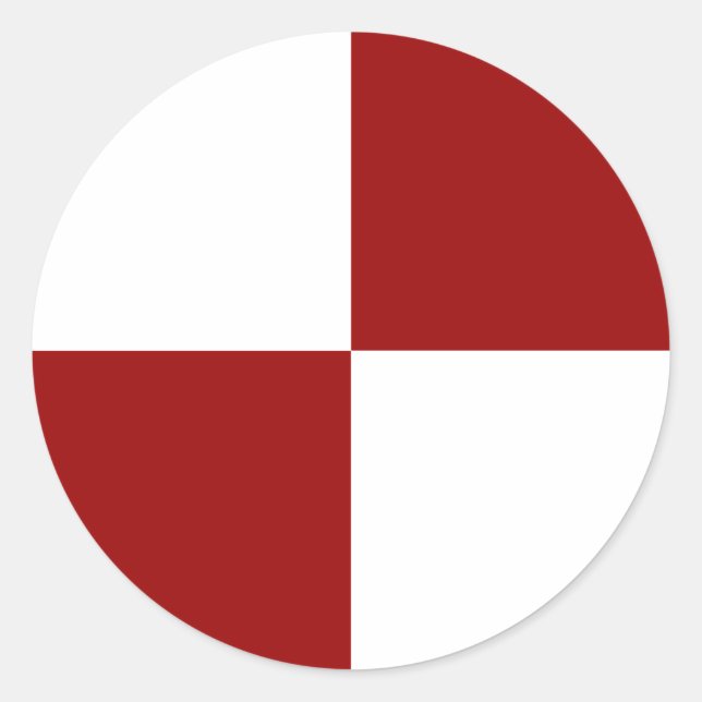 Red and White Chequered Stickers (Front)