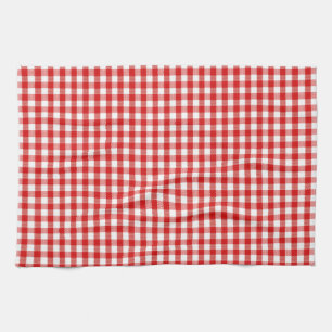 Red and White Chequered Tea Towel