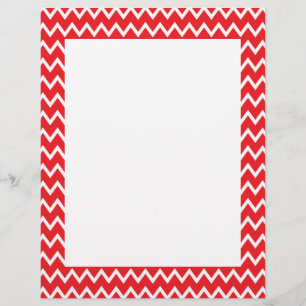 Red and White Chevron Pattern