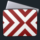 Red and White Chevrons Laptop Sleeve<br><div class="desc">Alternating dark red and white chevrons (V shapes) converge in this bold,  original geometric pattern. 

 

 Digitally created image. 
 Copyright © 2012 Claire E. Skinner. All rights reserved.</div>