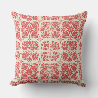 Red and White Chinoiserie Toile Pattern Cushion