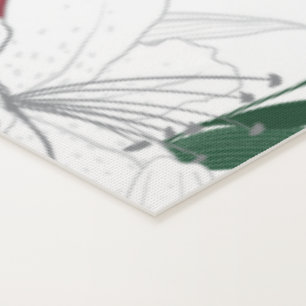 Red and White Christmas Lilies Yoga Mat