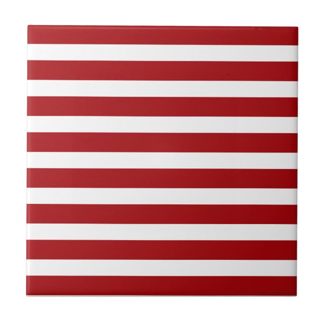Red and White Christmas Magic Ceramic Tile (Front)