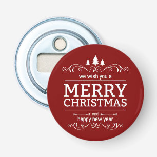 Red And White Christmas New Year Bottle Opener