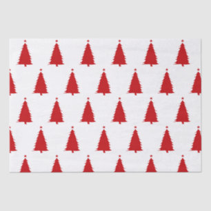 Red and White Christmas Tree Tissue Paper