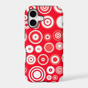Red and white circles seamless graphic