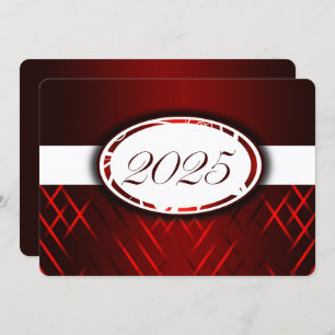 Red and White Class of 2025 Party Invitation