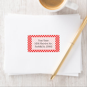 Red and White Classic Chequerboard by STaylor Label