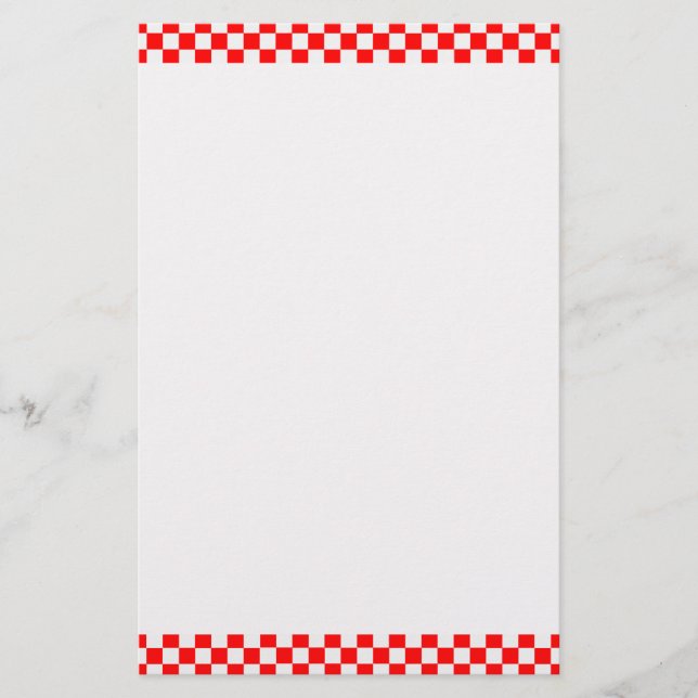 Red And White Classic Chequerboard by STaylor Stationery (Front)