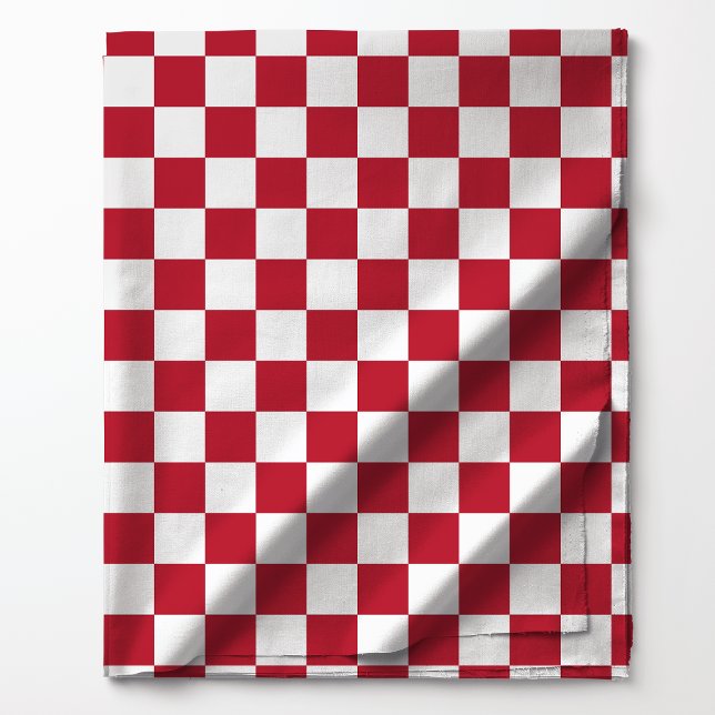 Red and White Classic Chequered Pattern Fabric (Creator Uploaded)