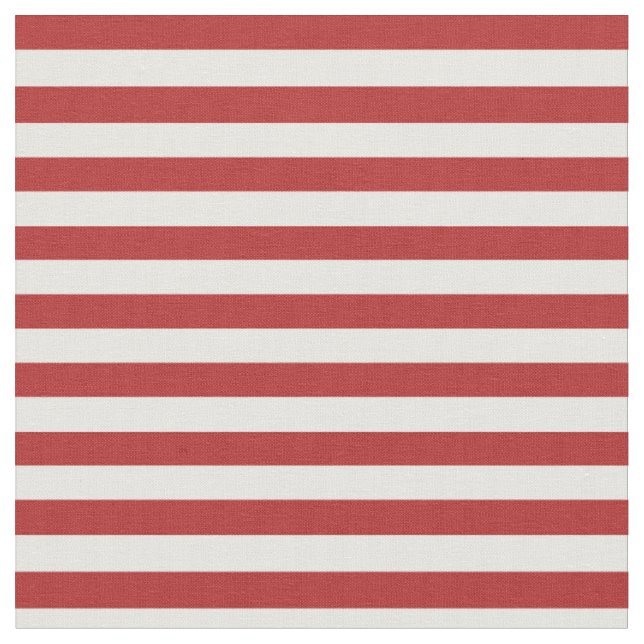 Red and White Coloured Lined Pattern Fabric (Close Up)