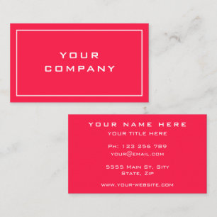 Red and White Colours - Modern Elegant Professiona Business Card