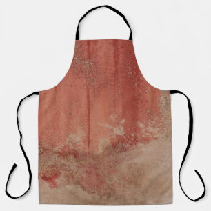RED AND WHITE CONCRETE WALL APRON