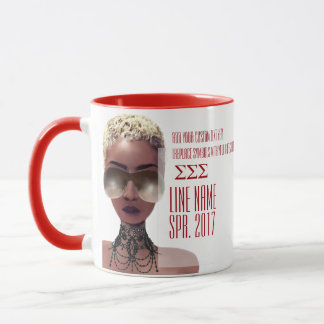 Red and White Custom Greek Sorority Gift Mug