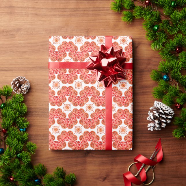  red and white design wrapping paper (Holiday Gift)