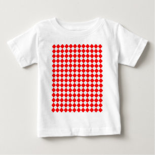 Red And White Diamond Pattern by Shirley Taylor Baby T-Shirt