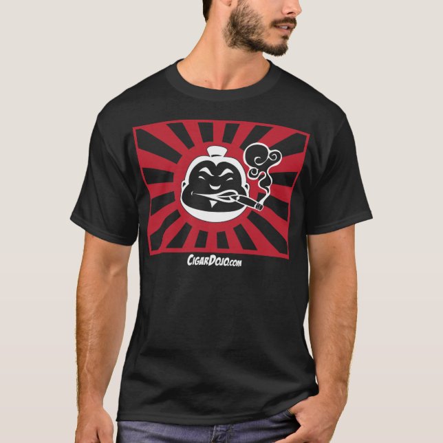 Red and white Dojo icon on Dark T T-Shirt (Front)