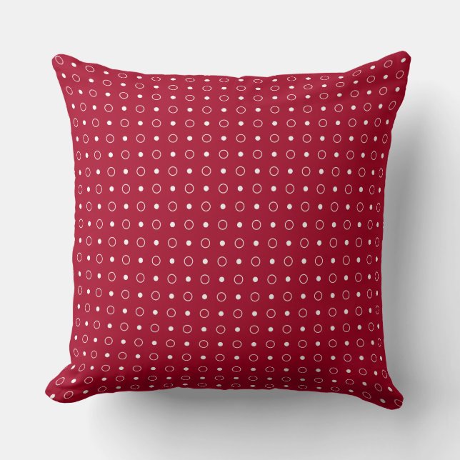 Red and white dots  cushion (Front)