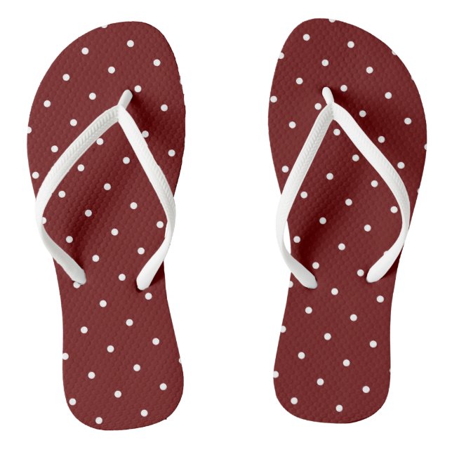 red and white dots thongs (Footbed)