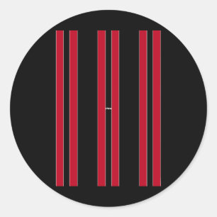 Red And White Double Summer Stripes Sticker