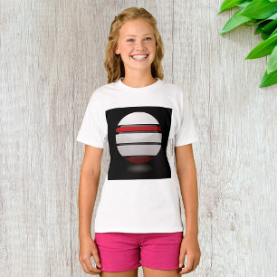 Red And White Droid Icon Girls T-Shirt