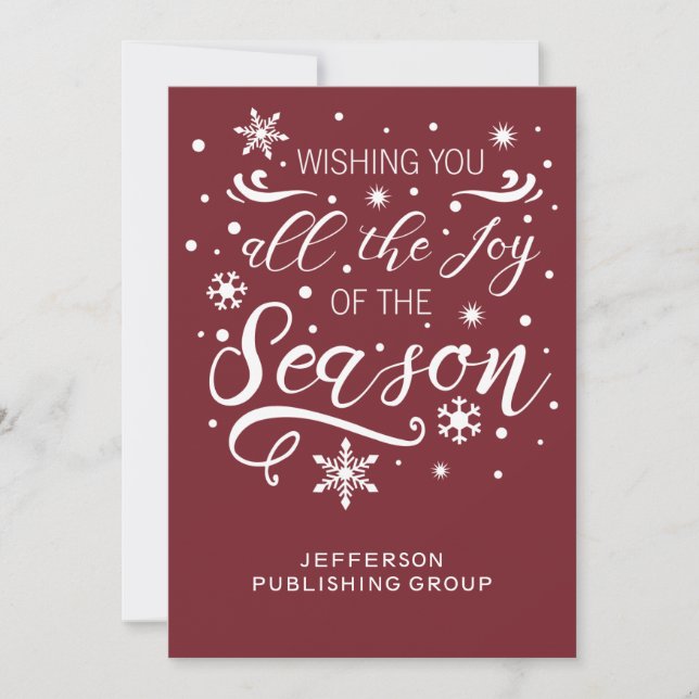 Red and White Elegant Modern Business holiday (Front)