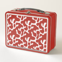 Red And White Floral Repeating Pattern