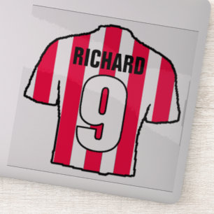 Red and White Football Shirt on a