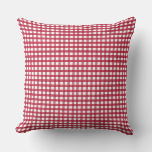 Red and White Gingham  Cushion