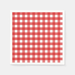 Red and white gingham napkin